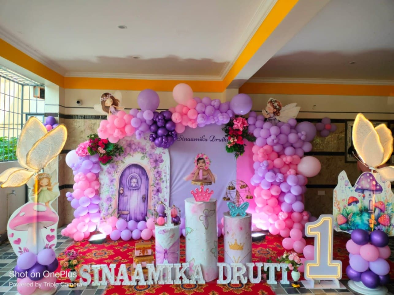 Baby Girl Pink ,Purple& Peach Birthday